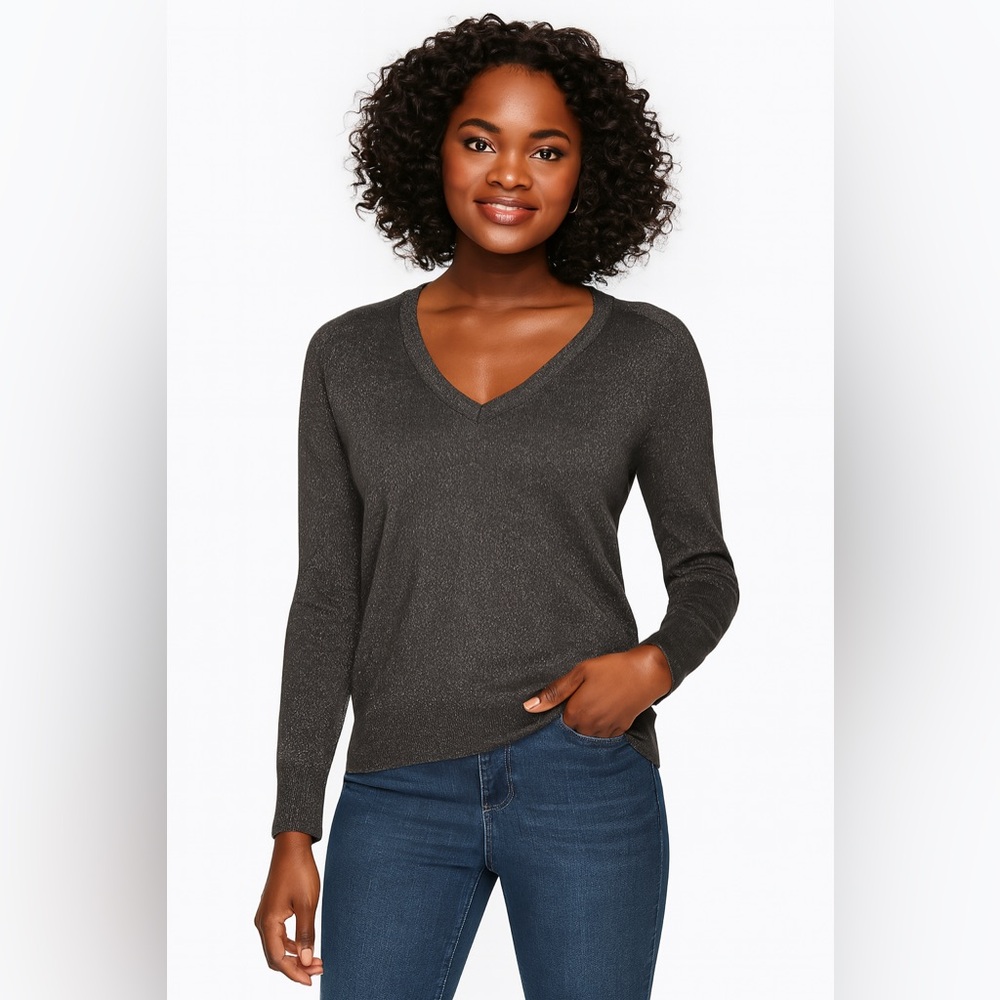 Talbots Shimmer V Neck Sweater
